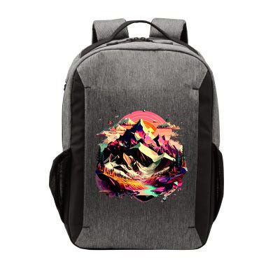 Abstract Swiss Mountains With Wild Nature Vector Backpack