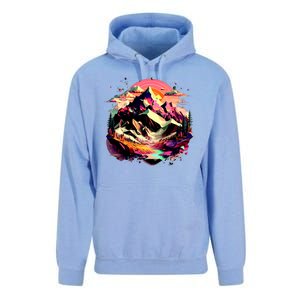 Abstract Swiss Mountains With Wild Nature Unisex Surf Hoodie