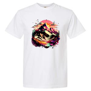 Abstract Swiss Mountains With Wild Nature Garment-Dyed Heavyweight T-Shirt