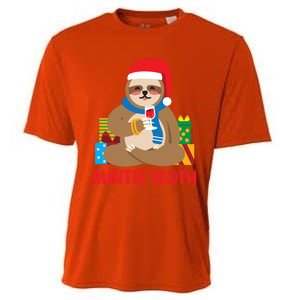 Auntie Sloth Matching Family Pajama Pj Christmas Gift Cooling Performance Crew T-Shirt