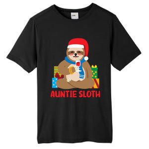 Auntie Sloth Matching Family Pajama Pj Christmas Gift Tall Fusion ChromaSoft Performance T-Shirt