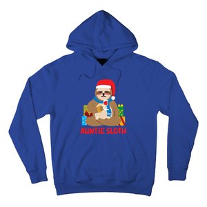 Auntie Sloth Matching Family Pajama Pj Christmas Gift Hoodie