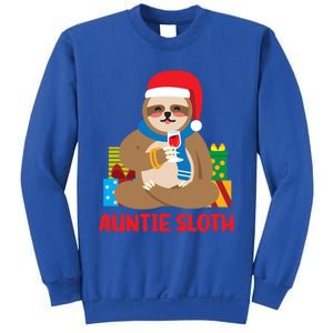 Auntie Sloth Matching Family Pajama Pj Christmas Gift Sweatshirt