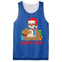 Auntie Sloth Matching Family Pajama Pj Christmas Gift Mesh Reversible Basketball Jersey Tank