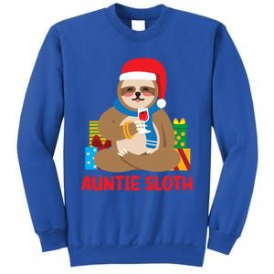 Auntie Sloth Matching Family Pajama Pj Christmas Gift Tall Sweatshirt