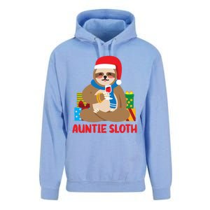 Auntie Sloth Matching Family Pajama Pj Christmas Gift Unisex Surf Hoodie