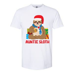 Auntie Sloth Matching Family Pajama Pj Christmas Gift Softstyle CVC T-Shirt