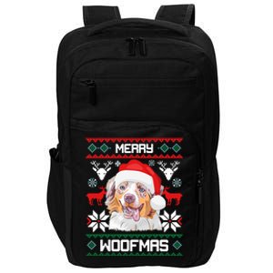 Australian Shepherd Merry Woofmas Dog Christmas Xmas Gift Impact Tech Backpack