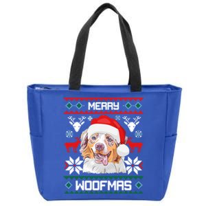 Australian Shepherd Merry Woofmas Dog Christmas Xmas Gift Zip Tote Bag