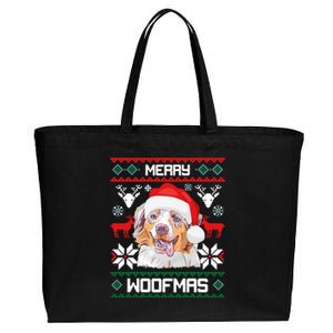 Australian Shepherd Merry Woofmas Dog Christmas Xmas Gift Cotton Canvas Jumbo Tote