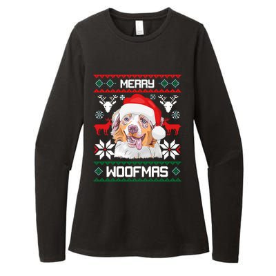 Australian Shepherd Merry Woofmas Christmas Gift Womens CVC Long Sleeve Shirt