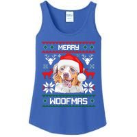 Australian Shepherd Merry Woofmas Christmas Gift Ladies Essential Tank