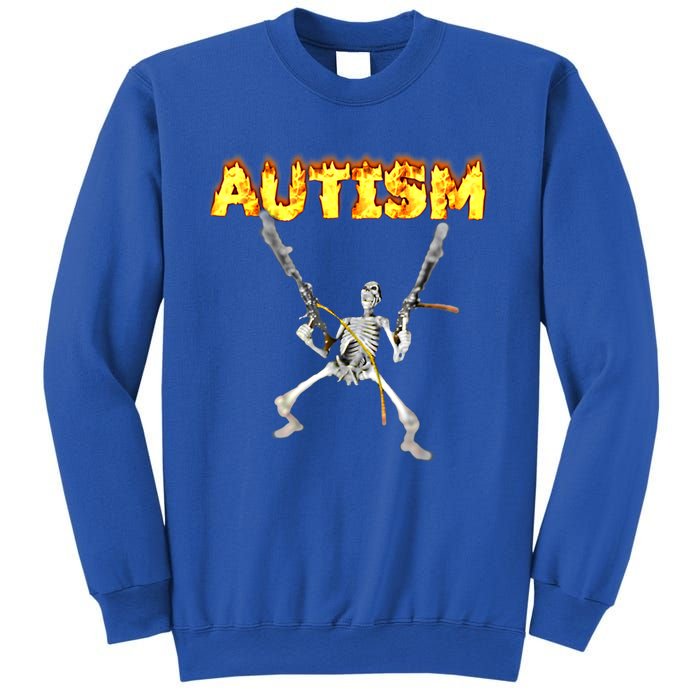 Autism Skeleton Meme Funny Gift Sweatshirt