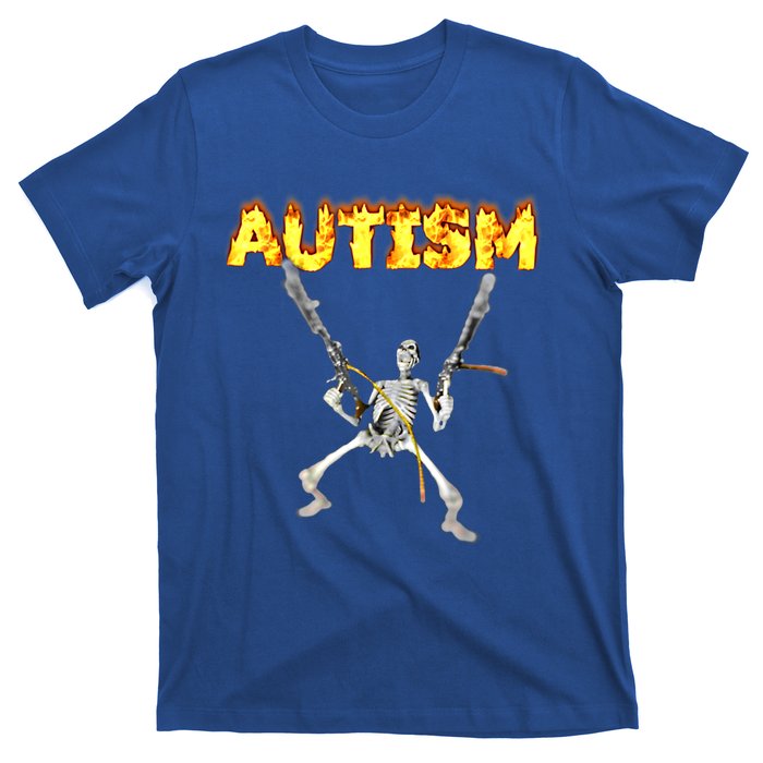 Autism Skeleton Meme Funny Gift T-Shirt