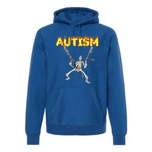 Autism Skeleton Meme Funny Gift Premium Hoodie