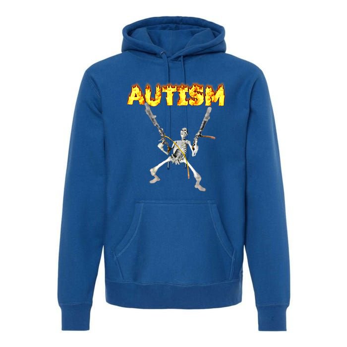 Autism Skeleton Meme Funny Gift Premium Hoodie