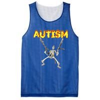 Autism Skeleton Meme Funny Gift Mesh Reversible Basketball Jersey Tank