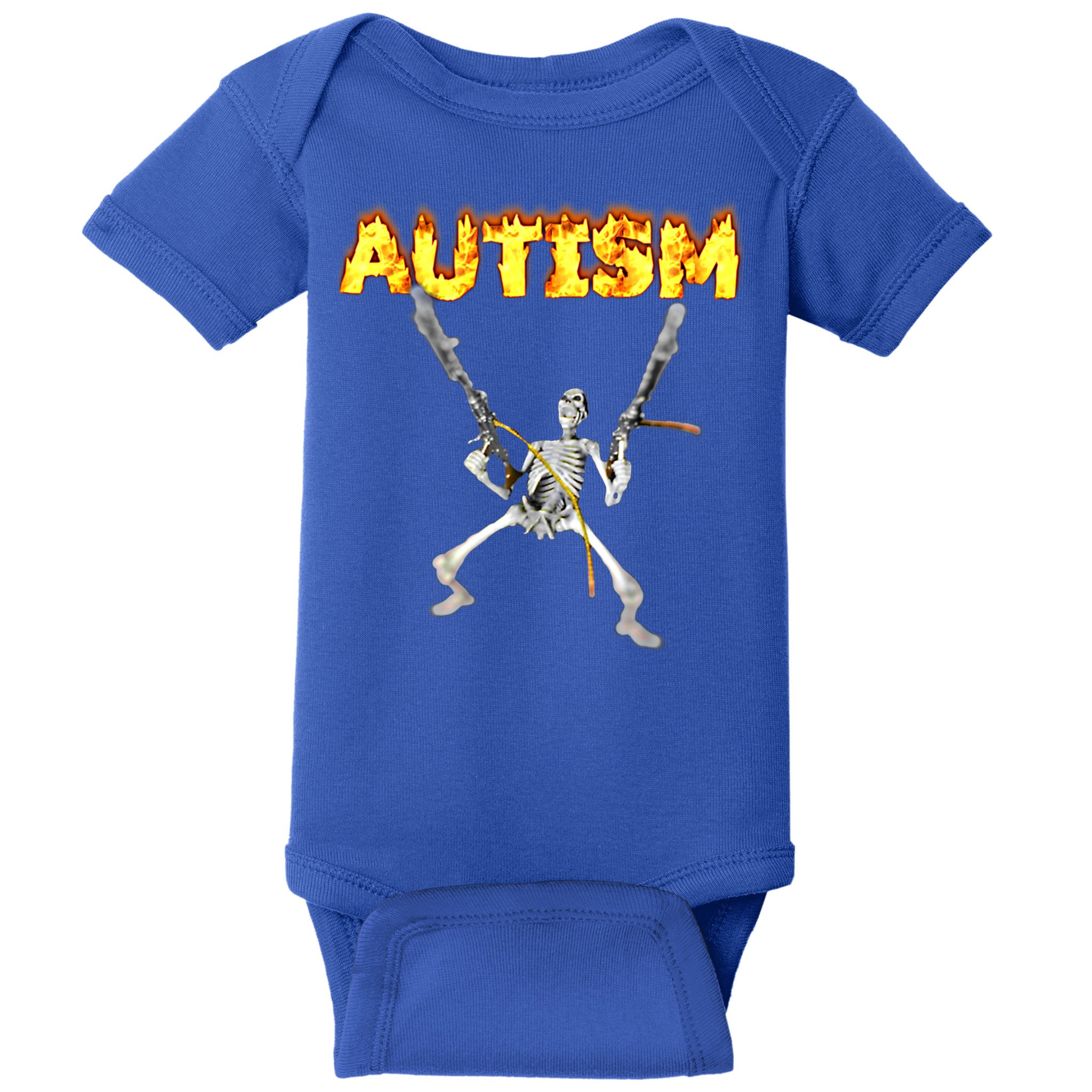 Autism Skeleton Meme Funny Gift Baby Bodysuit