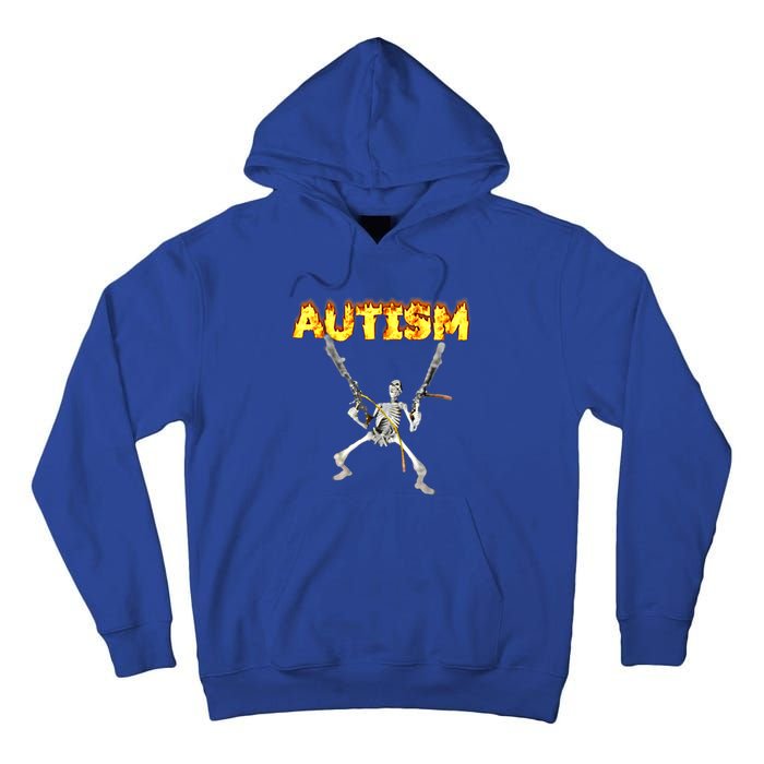 Autism Skeleton Meme Funny Gift Tall Hoodie