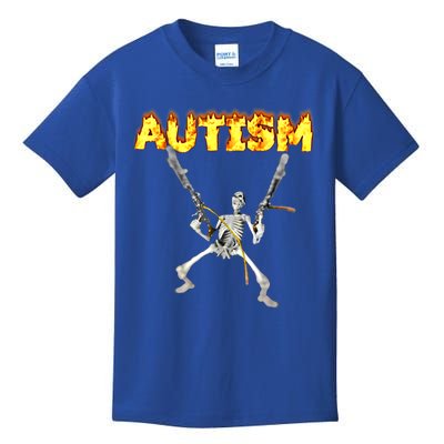 Autism Skeleton Meme Funny Gift Kids T-Shirt