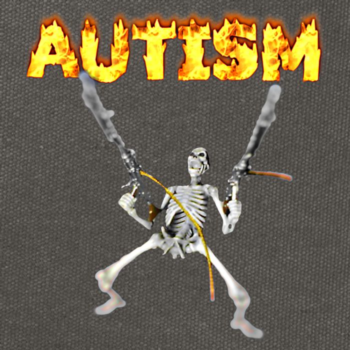 Autism Skeleton Meme Funny Gift Cotton Canvas Backpack