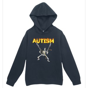 Autism Skeleton Meme Funny Gift Urban Pullover Hoodie