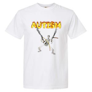 Autism Skeleton Meme Funny Gift Garment-Dyed Heavyweight T-Shirt