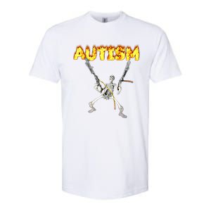 Autism Skeleton Meme Funny Gift Softstyle CVC T-Shirt