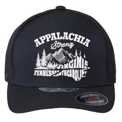 Appalachia Strong Mountain Outdoors Hiking Nc Design Flexfit Unipanel Trucker Cap