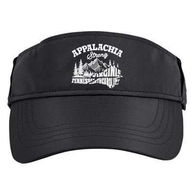 Appalachia Strong Mountain Outdoors Hiking Nc Design Adult Drive Performance Visor