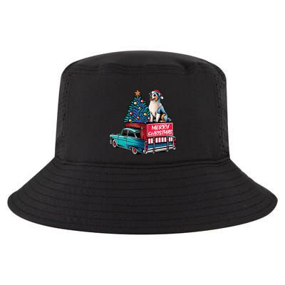 Australian Shepherd Merry Christmas Truck Christmas Tree Cool Comfort Performance Bucket Hat