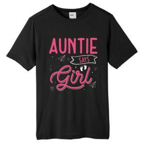 Auntie Says Matching Family Team Gender Reveal Tall Fusion ChromaSoft Performance T-Shirt