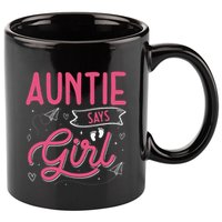 Auntie Says Matching Family Team Gender Reveal 11oz C Handle Ceramic Mug