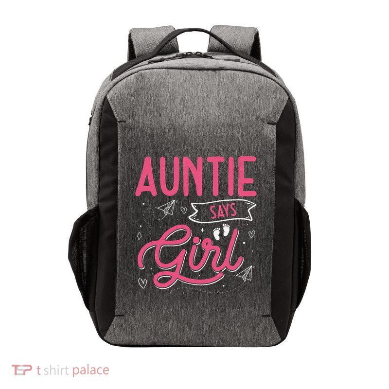 Auntie Says Matching Family Team Gender Reveal Vector Backpack