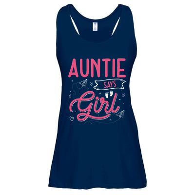 Auntie Says Matching Family Team Gender Reveal Ladies Essential Flowy Tank
