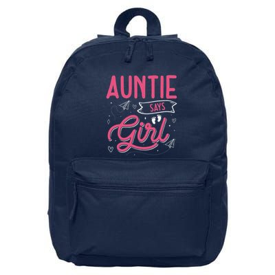 Auntie Says Matching Family Team Gender Reveal 16 in Basic Backpack