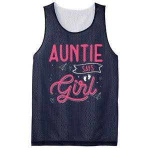 Auntie Says Matching Family Team Gender Reveal Mesh Reversible Basketball Jersey Tank