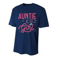 Auntie Says Matching Family Team Gender Reveal Performance Sprint T-Shirt