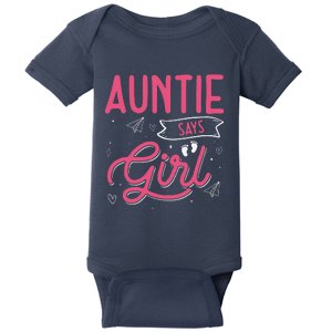 Auntie Says Matching Family Team Gender Reveal Baby Bodysuit