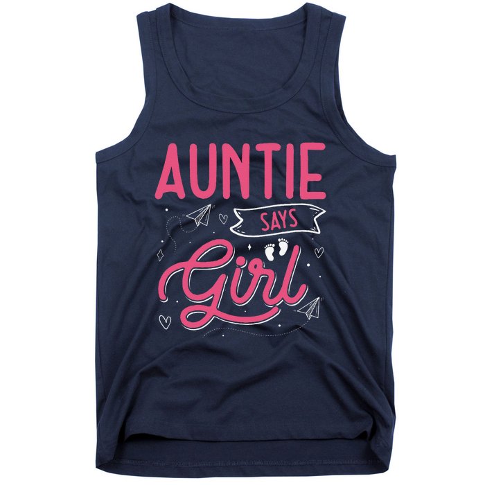 Auntie Says Matching Family Team Gender Reveal Tank Top