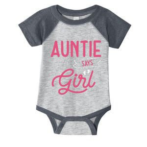 Auntie Says Matching Family Team Gender Reveal Infant Baby Jersey Bodysuit