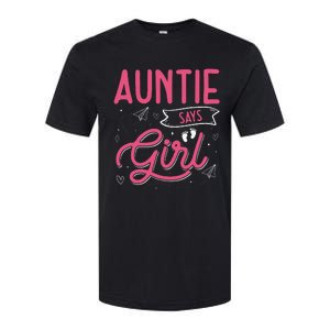 Auntie Says Matching Family Team Gender Reveal Softstyle CVC T-Shirt