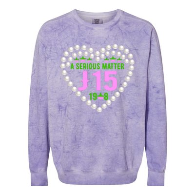 A Serious Matter J15 Founder's Day Pink And Green AKA Colorblast Crewneck Sweatshirt