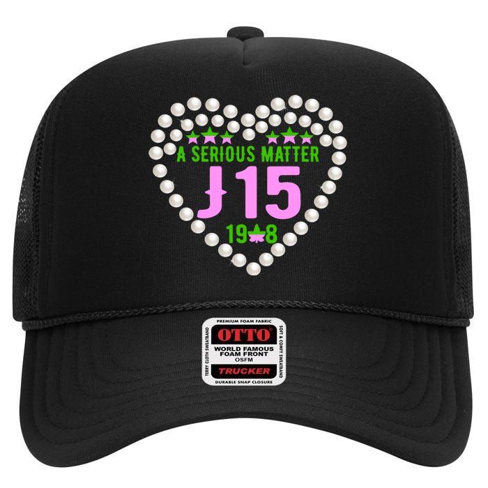 A Serious Matter J15 Founder's Day Pink And Green AKA High Crown Mesh Back Trucker Hat