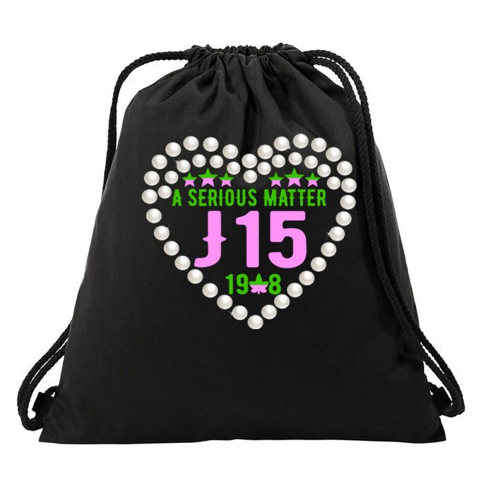 A Serious Matter J15 Founder's Day Pink And Green AKA Drawstring Bag