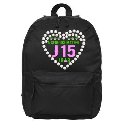 A Serious Matter J15 Founder's Day Pink And Green AKA 16 in Basic Backpack