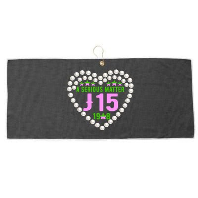 A Serious Matter J15 Founder's Day Pink And Green AKA Large Microfiber Waffle Golf Towel