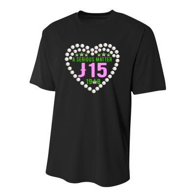 A Serious Matter J15 Founder's Day Pink And Green AKA Youth Performance Sprint T-Shirt