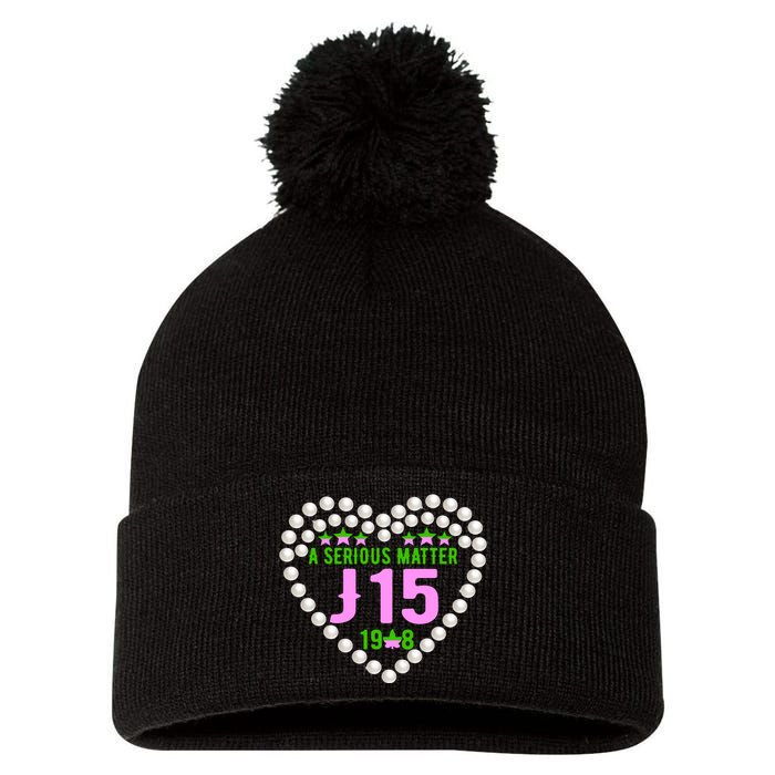 A Serious Matter J15 Founder's Day Pink And Green AKA Pom Pom 12in Knit Beanie