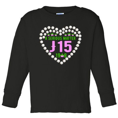 A Serious Matter J15 Founder's Day Pink And Green AKA Toddler Long Sleeve Shirt